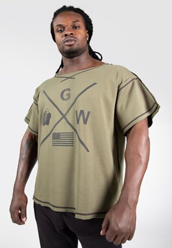 Gorilla Wear Sheldon Work out Top-Camiseta Deportiva, Black, Medium para Hombre