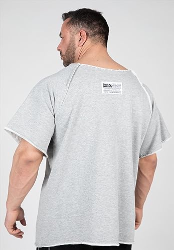Gorilla Wear Top Classic Work out Camiseta, Gris, Medium para Hombre