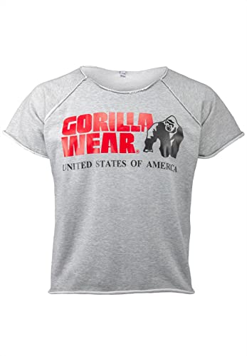 Gorilla Wear Top Classic Work out Camiseta, Gris, Medium para Hombre