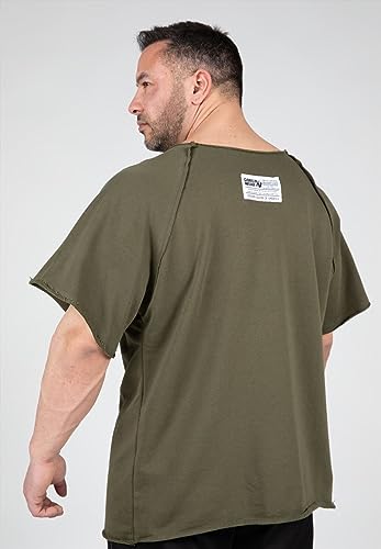 Gorilla Wear Top Classic Work out Camiseta, Verde, Extra-Large para Hombre
