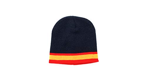 Gorro Punto con Bandera de España, Azul Marino y Blanco (Azul Bandera España)