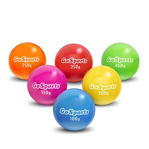 GoSports Bolas ponderadas pliométricas para Entrenamiento de béisbol y softbol, Paquete de 6 Bolas de Peso Variable para Mejorar la Potencia y la mecánica, Juego Profesional