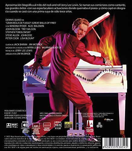 Gran Bola de Fuego BD 1989 Great Balls of Fire! [Blu-ray]