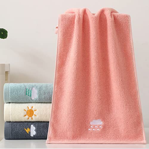 Guaksxi 4 toallas de baño para niños, suaves en 4 colores, toallas de baño para niños, 100 % algodón, toallas de baño para niños (25 x 50 cm, dibujos animados multicolores)