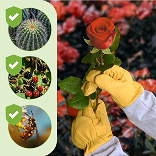 Guantes de Jardinería con Protección para el Antebrazo - A Prueba de Espinas - Certificado EN 388 (M)