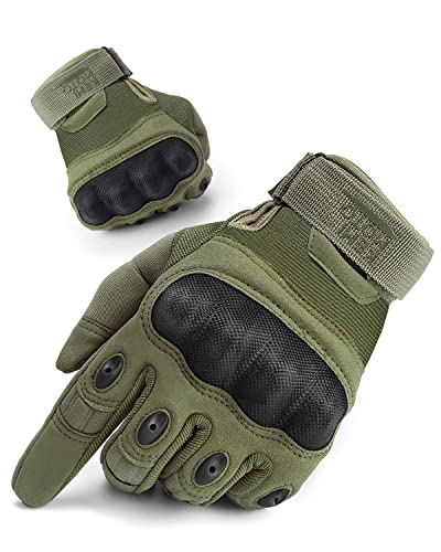 Guantes Tácticos Militares, Guantes Moto Hombre,Guantes de Pantalla Táctil con Duro Proteccion, Guantes Airsoft Dedo Completo Antideslizante para MTB ATV Escalada Paintball Motocross Bicicleta MTB