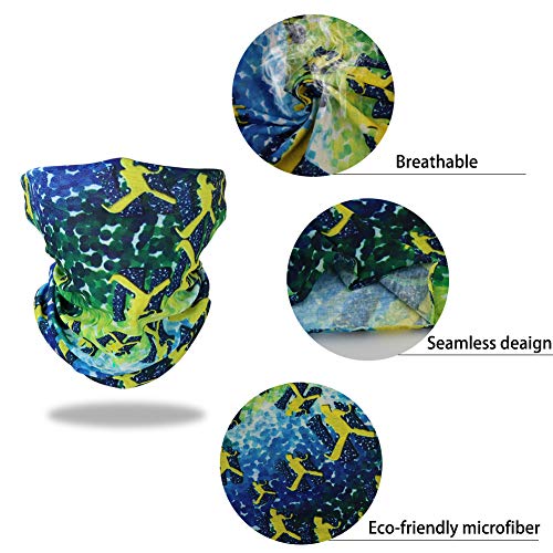 GUIFIER 12 Piezas Deportes Multiusos de Bandana Pañuelo para la Cabeza Bragas de Cabeza Multifuncional Headwear,Bufanda Sin Costura Bandana Mágica para Mujeres Hombres Ciclismo Deporte