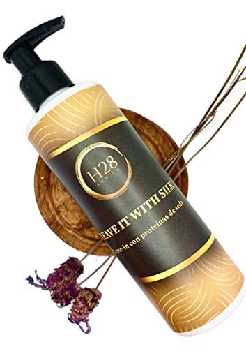 H28 and Co - Leave it with Silk. Acondicionador sin Aclarado. Leave in Metodo Curly Hidratante con Proteina y Protector Solar y Termico. Rizos y Pelo Ondulado