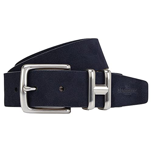 HACKETT LONDON Suede H Keeper TOM cinturón, 595NAVY, 28 de los Hombres
