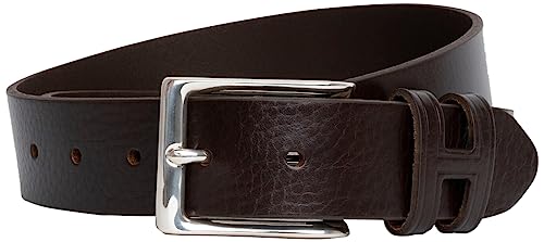 Hackett London Tack Stitch H Keeper Cinturón de los Hombres, 878 Brown, 38