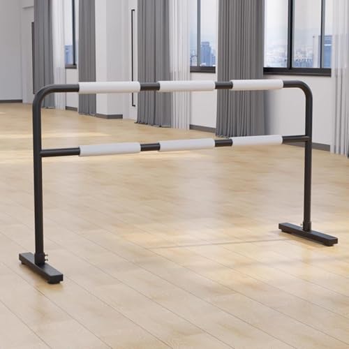 HamoM Barra de Ballet Barra de Ballet de Acero móvil, Barra de prensado de piernas para Gimnasio, Sala de Baile casera para Adultos y niños (Color : Black, Size : 2.5M/8.2FT)