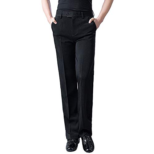 HAORUN Hombres Salón de Baile Latino Pantalones Salsa Moderno Suave Competición Practice Pantalones