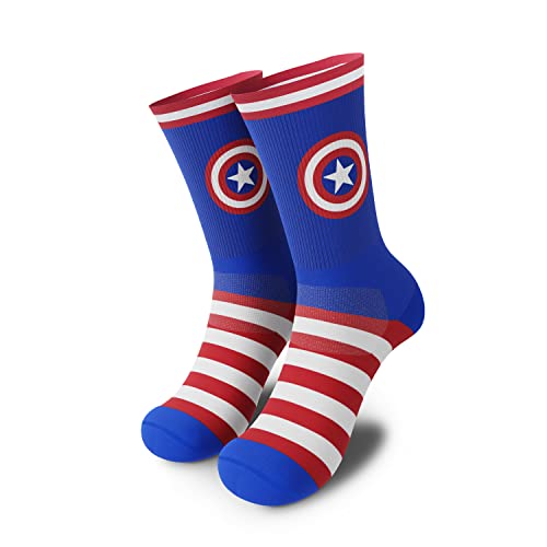 HappyTraining Calcetines Deportivos 100% Técnicos I'm a Superhero Talla M, transpirables, termorreguladores, talón y puntera reforzado, perfectos para running, crossfit, ciclismo, gimnasio, pádel