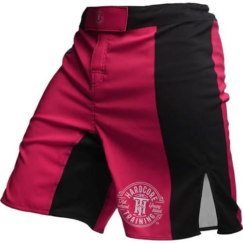 Hardcore Training Shorts de Combate para Mujeres Rosa MMA Boxeo Fitness Muay Thai Kickboxing Combate Grappling Gimnasio Femenino Pantalones Cortos de Entrenamiento (M, Rosa)