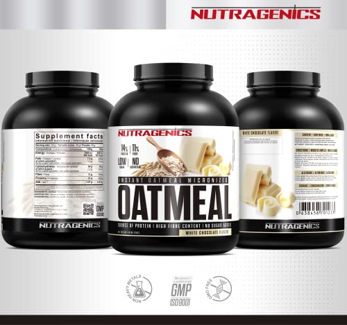 Harina de avena sabores - Nutragenics Instant Oatmeal 2 kg - Avena en polvo (Chocolate blanco)