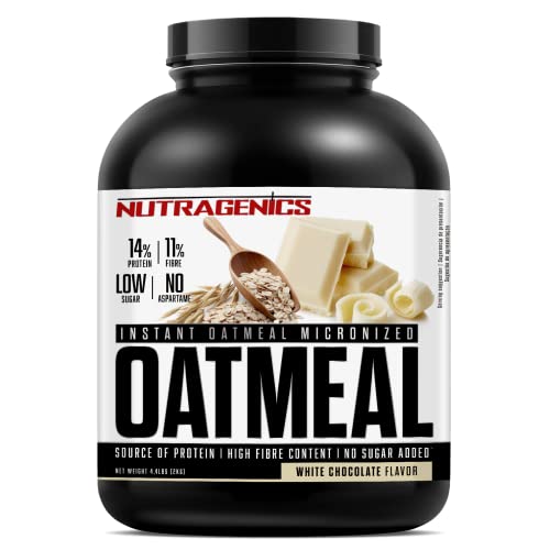 Harina de avena sabores - Nutragenics Instant Oatmeal 2 kg - Avena en polvo (Chocolate blanco)