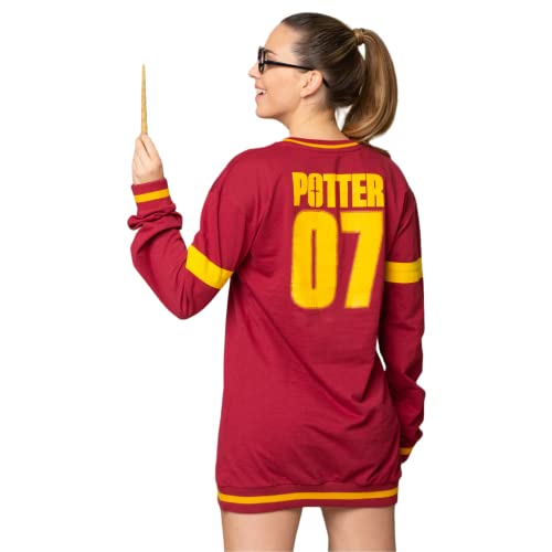 Harry Potter Sudadera Niña, Pullover Suéter Chandal Ropa para Niña, Hogwarts Vestido Sudadera Gryffindor, Regalo Niñas y Adolescentes, Talla 9-10 Años