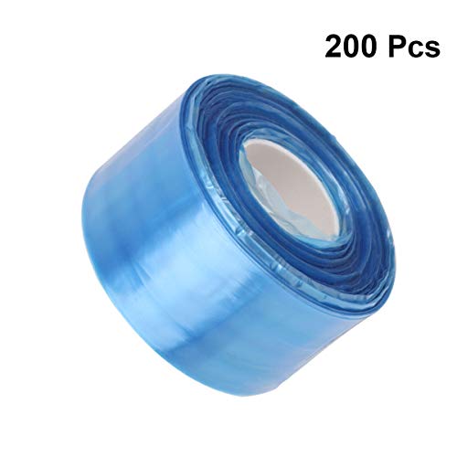 Healifty 200 piezas desechables mangas de gafas protector de gafas de plástico para el color del cabello tinte para el cabello bolsa delgada para tienda de salón en casa