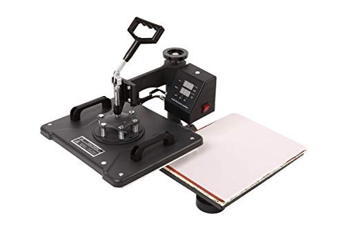 Heat Press Machine Prensa de Calor 30x38cm Máquina de Prensa de Calor Multifuncional 5 en 1Prensa de Transferencia Giratoria de 360 grados para Camiseta Taza Sombrero Tapa (30x38cm 5 en 1)