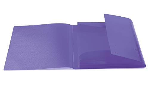 HERMA 19584 Carpeta de dibujo Translúcido en Morado, A3, plástico resistente, con 3 solapas interiores, carpeta de 1 palmo