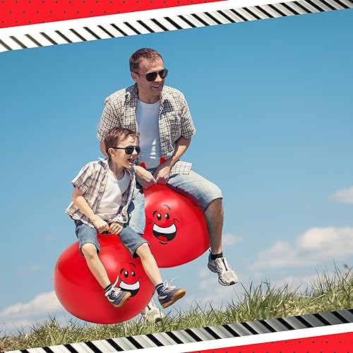 Hestya Pelotas de Tolva de Rebote Bolas de Ejercicio Retro Grandes de 65 cm Balón Saltarín Inflable Gigante con Bomba para Adultos Niños Jardín Exterior Interior Juego Yoga Actividad