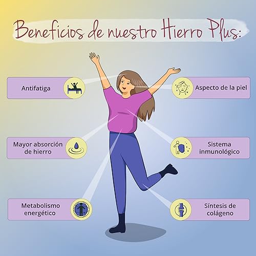 Hierro Suplemento Vegavero® | Vegano | Vitamina C, B12 y Ácido Fólico | Anemia + Energía + Cansancio | Bisglicinato de Hierro | 120 Cápsulas