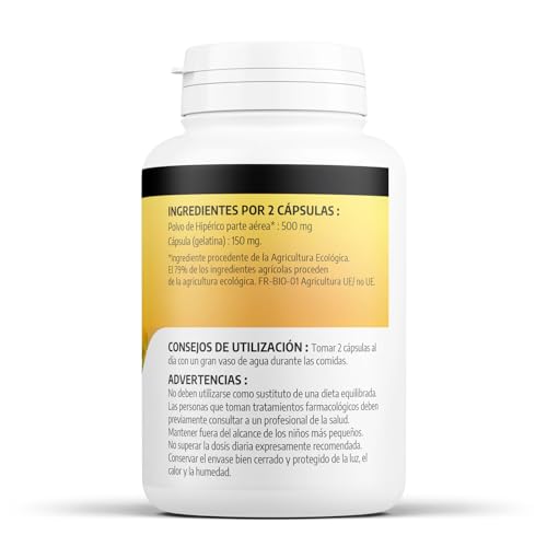 Hipérico Orgánico - 250 mg - 200 cápsulas