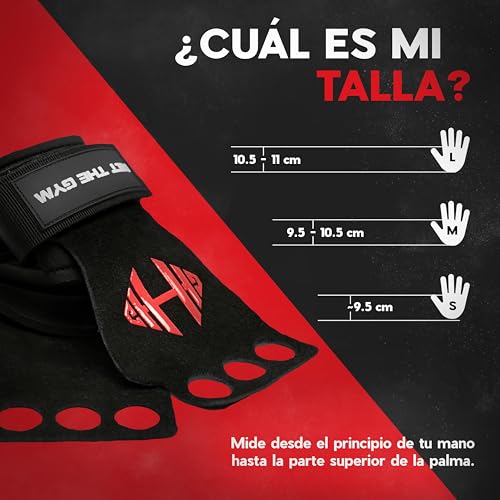 HIT THE GYM calleras para Crossfit calleras Crossfit con Toalla de Microfibra Ultra Absorbente - calleras Crossfit Mujer Resistentes y Guantes Gimnasio - cayera Crossfit (L)