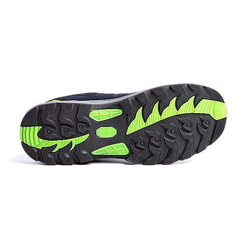 Hitmars Wanderschuhe Herren Trekkingschuhe Damen Wanderhalbschuhe Outdoorschuhe leichte Outdoor Trekking Schuhe Schwarz Braun Grün Blau Grau 36-48, A Azul., 40 EU