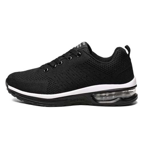 Hitmars Zapatillas Deporte Mujer Hombre Zapatillas Deportivas Casual Zapatillas de Running Aire Ligero Zapatos Deportivas Transpirables Zapatillas Correr Gimnasio Sneakers Negro EU 38