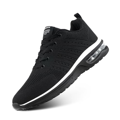 Hitmars Zapatillas Deporte Mujer Hombre Zapatillas Deportivas Casual Zapatillas de Running Aire Ligero Zapatos Deportivas Transpirables Zapatillas Correr Gimnasio Sneakers Negro EU 38