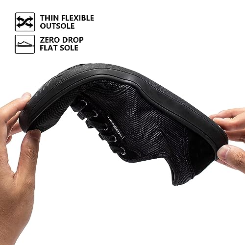 HOBIBEAR Unisex Minimalistas Zapatillas Hombre Mujer Descalzos Zapatos(Negro, EU 40)
