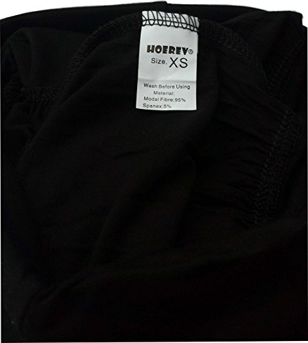 Hoerev Super Doux Pantalones de Spandex Modale Harem Yoga Pilates,Negro,M