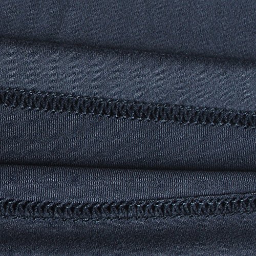 Hombres Apretado Compresión Capa Base Manga Corta Camiseta Culturismo Tops Poliéster y Spandex Negro M