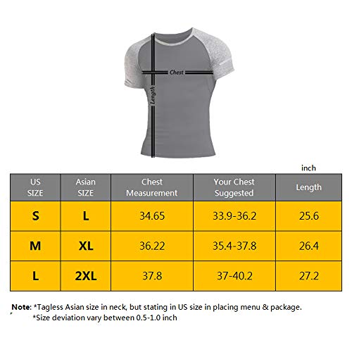 Hombres Bodybuilding Corto Manga Gym Men T Shirts Parte Superior Gimnasio Ropa de Deporte Poliéster y Spandex Blanco S