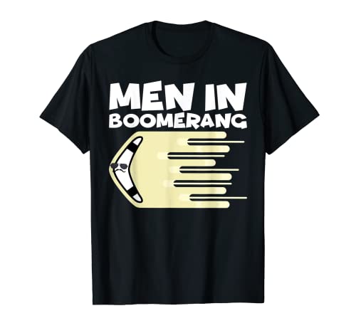 Hombres en un boomerang boomerang Camiseta