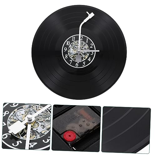 HOMSFOU Decoración De Pared Reloj De Plástico Moderno Reloj Colgante De Pared Reloj De Oficina Disco De Vinilo Reloj Colgante Dormitorio Reloj Sala De Estar Reloj Graffiti Fonógrafo