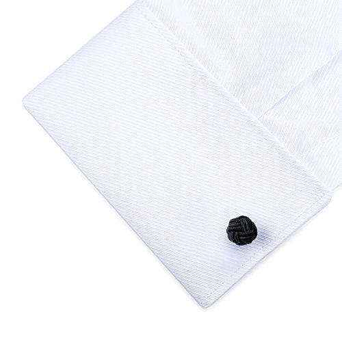 HONEY BEAR 5 Pares Gemelos Nudo de Seda Tela Camisa Hombre/Mujer, Ideal para Boda Día del Padre (Ronda 6 sin Caja)