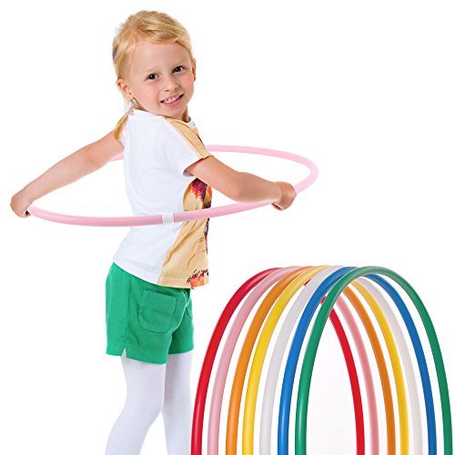hoopomania Los niños aro (Hula Hoop), Coloures, Ø80/75/70/65/60cm (Pink, Ø60cm)