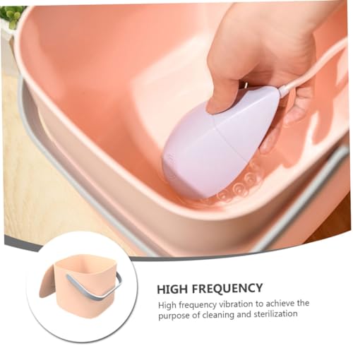 Housoutil 1Pc Limpiador Sónico Lavadora Lavadora Portátil Máquina Portátil Para Limpiar Fruta Alquiler Vivienda Lavadora Vibración De Alta Frecuencia Lavadora Vapor Herramienta Rodillo Bebé