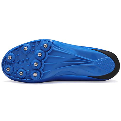 Hozuumo Zapatillas De Atletismo con Clavos, Zapatillas De Pista Y Campo para Hombre, Zapatillas para Carreras De Velocidad,Azul 41