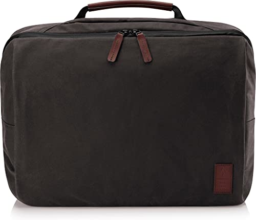 HP Spectre Folio - Funda para portátiles de hasta 15", Tejido de Lona Encerada Resistente al Agua, protección RFID, Banda Pas-Through, Color Gris