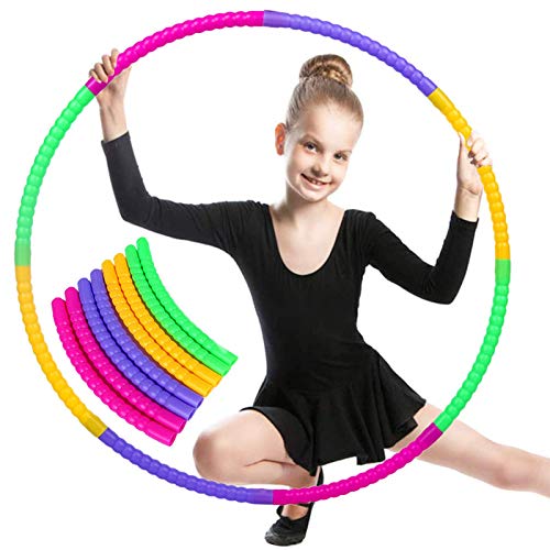 Hula Hoop Fitness niños, Aro de Fitness, Aro de Fitness Desmontable, Hula Hoop Fitness Desmontable, Hula Hoop para Deportes e Ejercicios,Hula Hoop para niños (C)