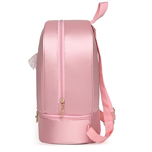 iiniim Mochila Bordada de Niña Mochila Infantil de Ballet Danza Bolsa Personalizada para Las Niñas Rosa E Talla única