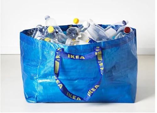 Ikea - Bolsa grande azul Frakta - Ideal para compras, lavandería y almacenamiento