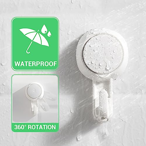 ilikable 6 Unidades Gancho Ventosa, Sin Taladrar, Ventosas Fuertes, Reutilizables, Máx. 5 KG, Ganchos Pared para Baño, Ducha, Cocina, Ventana de Cristal