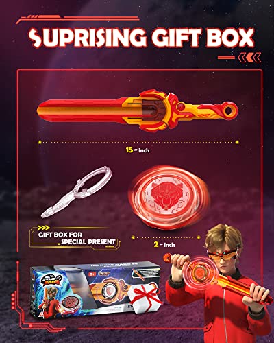 Infinity Nado Spinning Tops para Niños de Juguete de Metal, Beyblade Battle Tops Spinning Top Launcher Toy, Juguetes para niños Mayores de 5 años, Standard Pack - Blazing War Bear