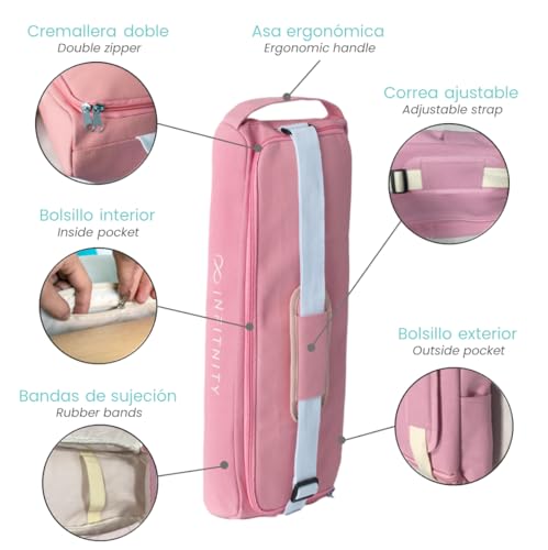 INFITNITY - Bolsa Tronco Propiocepción - para Todas Las Medidas de Tronco Eutonía - Funda Tronco Propioceptivo - Bolsa Esterilla Yoga y Wood Roller - Durabilidad y Diseño Ergonómico