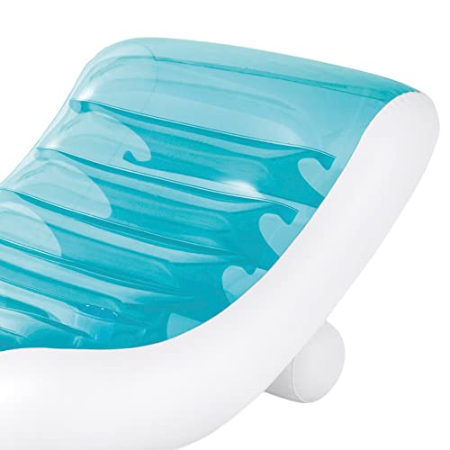 Intex 56874 Splash Lounge Colchoneta Hinchable, Flotador para Piscina, Capacidad 1 Persona, Peso Máximo Soportado 100 kg, Medidas 99x191 cm, con Porta Bebidas, Splash Azul