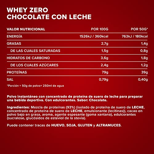 IronMaxx Proteína de suero de leche cero en polvo- chocolate bote de 908g | aislado de proteína de suero sin azúcar, soluble en agua | sabores diferentes